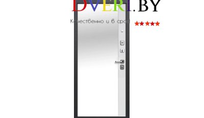 Гарда 9 Зеркало Эмалит Белый Антик серебро - Эмалит белый