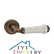 Ручка дверная Кариота на круглой розетке (АРНИ) (AAB/GREY CRACK)