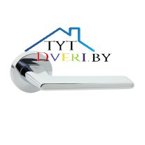 Ручка дверная Комета на круглой розетке (LOCKit) (PC/White)