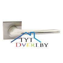 Ручка дверная Лекко на квадратной розетке (SN)