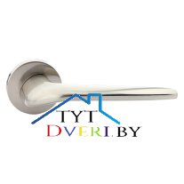 Ручка дверная Россо на круглой розетке SN