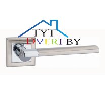 Ручка дверная Капри на квадратной розетке (SN/PC)