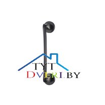 Ручка 072S-16E Pull Handle on Round rose BLACK