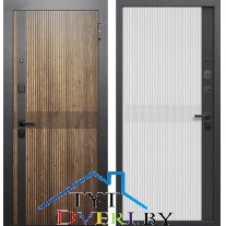 Гарда 7,5 см Вуд Вертикаль Орех кантри - Сатин белый/сатин черный